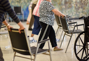 Assisted Living Facility Group of Seniors Excercising