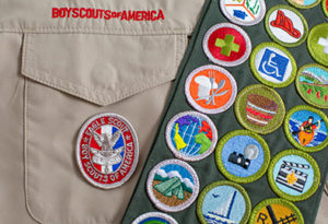 Boy Scouts Shirt With Merit Badges