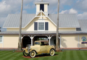 Knight 39 Golf Course Entrance With Classic Car